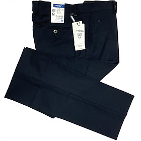 Viettien - Quần tây nam màu xanh đen không ly giá 680 regular fit