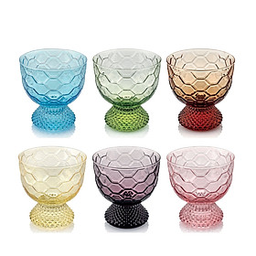 Set 6 cốc kem IVV Vintage Assorted Colors 390ml hàng chính hãng