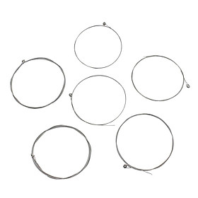 Electric Guitar String Nickel Alloy Wound Silver White Set of 6