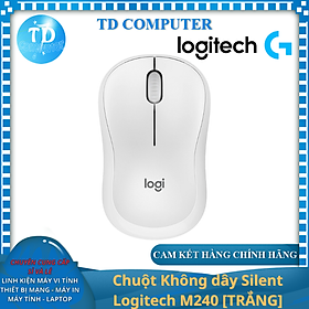 Mua Chuột Không dây Silent Logitech M240  TRẮNG  (Bluetooth + Wireless Logi Bolt) - Hàng chính hãng DigiWorld phân phối