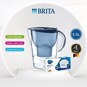 Combo Bình Lọc Nước BRITA Marella XL 3.5L kèm Hộp 3 lõi lọc BRITA Maxtra Plus - Hàng Chính Hãng