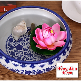 Mua Đóa hoa sen giả thả nước trang trí tiểu cảnh ngoài vườn phủ xanh MÀU HỒNG NHẠT