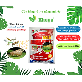Thuốc trừ sâu IMANDA 100WP hiệu IMIDA Gold 100gr Đặc Trị Rầy Kháng tận ổ