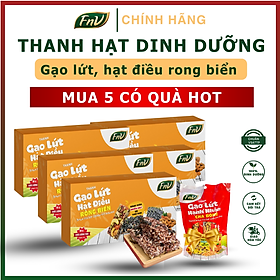 [Mua 5 có quà HOT] Thanh gạo lứt hạt điều rong biển FnV, mua 5 hộp 90g + Tặng 1 bịch thanh gạo lứt FnV 45g