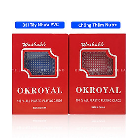 Bộ Bài Tây PVC Giá Rẻ OKROYAL Chất Liệu Nhựa Chống Thấm Nước Có Thể Uốn Cong Mà Không Gãy