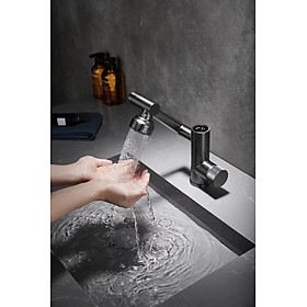 Mua  HÀNG SẴN KHO  Vòi lavabo nóng lạnh đồng mạ PVD cao cấp xoay 720độ