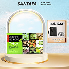 Viên Xông Thông Mũi Họng, Tinh Dầu Tràm Trà, Bạc Hà Fobe Giảm Nghẹt, Mũi Sổ Mũi Hộp 20 viên
