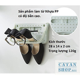 Móc treo dép , giá treo giày dép Bảng Nhựa gắn tường tiện lợi gọn gàng, giá để dép treo tường tiết kiệm không gian