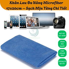 Mua Khăn lau kính chống trầy- Khăn microfiber lau điện thoại 17x20cm- Khăn lau màn hình cao cấp- Khăn lau đa dụng siêu thấm- Khăn lau máy ảnh  kính mắt-Hàng nhập khẩu