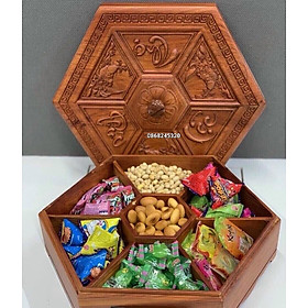 Mua Khay đựng mứt tết bằng gổ hương kt 9×27×31cm
