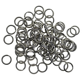 Wholesale 100pcs Lots Round Split  Keyring Connectors Jewelry 10mm