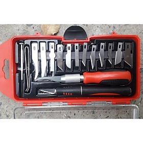 Mua Bộ dao khắc  tách  chiết cây 2 tay cầm 16 chi tiết