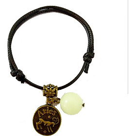 Vòng đeo tay cung hoàng đạo phát sáng dây đen