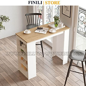 Mua Bàn bar FINILI Temahome Aravis có ngăn đựng  Ván MDF Melamine  Trắng/Vân gỗ FNLO2077