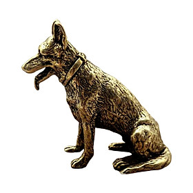 Brass Dog Statue Feng Shui Collectibles Dog Brass Figurine for Decoration