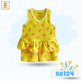 Đồ bộ bé gái Babiboo bộ cánh tiên sơ sinh cotton mềm mại, xinh xắn BB124
