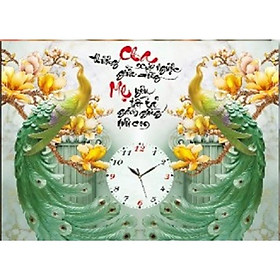 Tranh thêu chữ thập Cha mẹ - LV3157