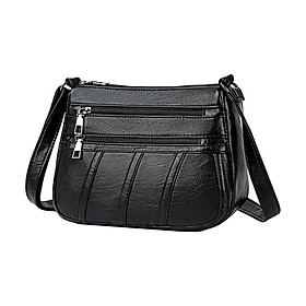 Womens Multi  Body Shoulder Bag  Bag Handbag Black - 24x8x18cm