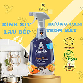 Astonish Chai Xịt Tẩy Lau Bếp, Hương Cam Vệ Sinh Vết Dầu Mỡ