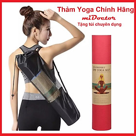 Hình ảnh Thảm Tập Yoga miDoctor + Bao Tập Thảm Yoga + Dây Buộc Thảm (Giao Màu Ngẫu Nhiên)