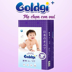 Bỉm dán GOLDGI+ Size M 66 miếng