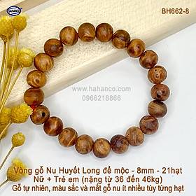 Vòng tay Nu Huyết Long để mộc hàng VIP (BH662) thơm mùi gỗ, Mang lại tài lộc bình an, may mắn - Bracelet of HAHANCO