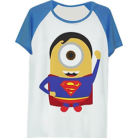 Áo thun tay màu Minions Superman ATFF064
