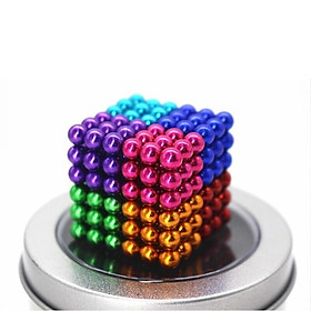 Nam châm bi 8 màu - Bucky ball 5mm (216 viên,6 - 8 màu), Bi nam châm tròn - bucky ball 8 màu giúp tăng khả năng tư du