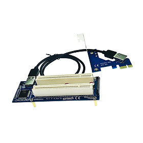 PCI-E Express X1 to Dual PCI Riser Extend Adapter Card With USB 3.0 Cable