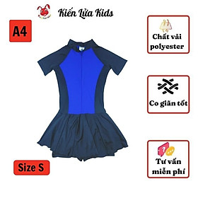 Đồ bơi cho bé gái kín đáo liền thân từ 29-44kg- dạng quần và váy - chất vải polyester - A4 size S:25-28kg