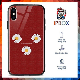 Ốp Lưng Iphone Xs Max In Hình Hoa Cúc IPBOX Cho Iphone 12/11 ProMax/Xs/Max/Xr/X/6/6S/7/8Plus