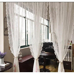 Mua Rèm  mành cửa sổ thêu họa tiết 3D trang trí độc đáo  rèm ngăn phòng khách  spa  nhà hàng trang trí cửa sổ sang trọng (tặng 2 móc dán tường trong suốt)