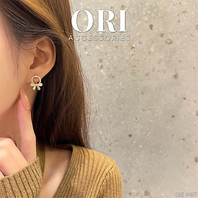 Bông tai nữ hình nơ xinh xắn ORI ACCESSORIES B467