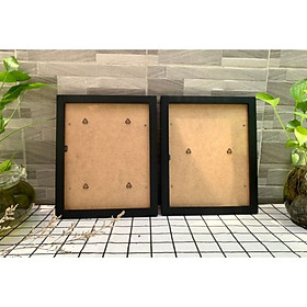 Combo 2 khung ảnh gỗ thông tự nhiên - khung ảnh treo tường phòng khách - phòng làm việc - khung ảnh có chân -hàng nhập khẩu, (20x25cm)