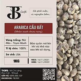 Mua 1kg Cà phê nhân xanh Arabica Cầu Đất (Nhặt tay  100% trái chín)