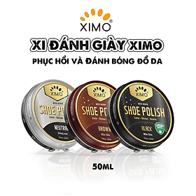 Xi đánh giày dạng sáp phục hồi và đánh bóng giày, đồ da SHOE POLISH 50ml