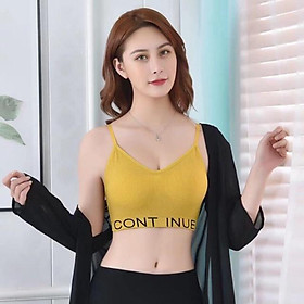 Áo Bra 2 dây in chữ SIÊU HOT - Free sizeMM MM