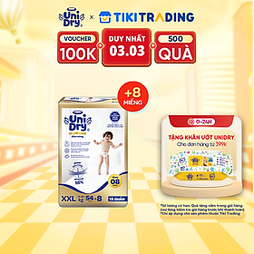 [Mẫu mới] Tã quần Unidry G3X Supreme siêu mỏng size XXL - 54+8 miếng