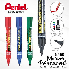 Hình ảnh Bút Dạ Dầu Pentel N850 | Mực Nhanh Khô Không Nhòe Khi Thấm Nước | Viết Được Trên Nhiều Chất Liệu | Permanent Marker