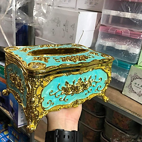 Mua Hộp đựng giấy ăn mạ vàng  mạ bạc hoa văn tinh xảo hàng cao cấp