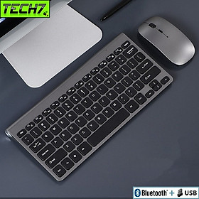 Mua Bộ Bàn phím không dây mini W201S - đa kết nối bluetooth 5.0 + 3.0 + Usb wireless 2.4G hàng nhập khẩu