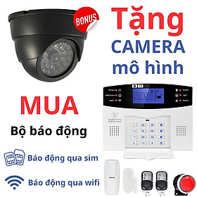 Bộ thiết bị báo trộm qua điện thoại trung tâm báo động chống trộm dùng sim + wifi Exsmith ES1719