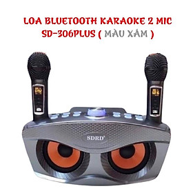 Mua Loa bluetooth karaoke mini SD 306 Plus bản mới nhất  Loa mắt cú kèm 2 mic hát karaoke không dây  Bass cực chuẩn