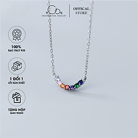 HOT Dây chuyền bạc chuỗi hạt sắc cầu vồng