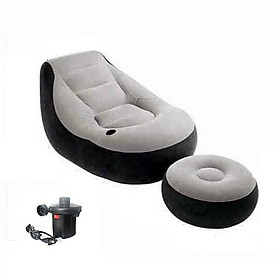Mua Bộ Ghế Nệm Hơi Cao Cấp Tựa Lưng có chỗ để cốc  Kèm Máy Bơm Điện - Hàng Nhập Khẩu