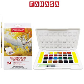 Hộp 24 Màu Nước Dạng Nén Kèm Cọ - Acmeliae WCB-6024