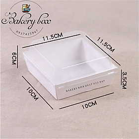 Mua E118 | Set 50 Hộp Vuông Trắng Đựng Sandwich - Su Sing - Donut