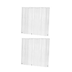 2Pcs 72x72inch Clear Shower Curtains Waterproof for Bathroom