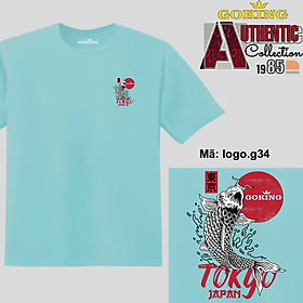 TOKYO JAPAN, mã logo-g34. Hãy tỏa sáng như kim cương, qua chiếc áo thun Goking siêu hot cho nam nữ trẻ em, áo phông cặp đôi, gia đình, đội nhóm