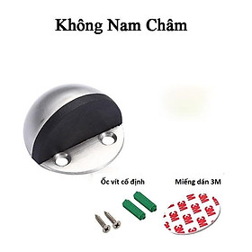 Mua Chặn cửa bán nguyệt inox siêu hít nam châm chống va đập  ồn thông minh cho bé gắn sàn kèm miếng dán tường 3M  đồ ốc vít